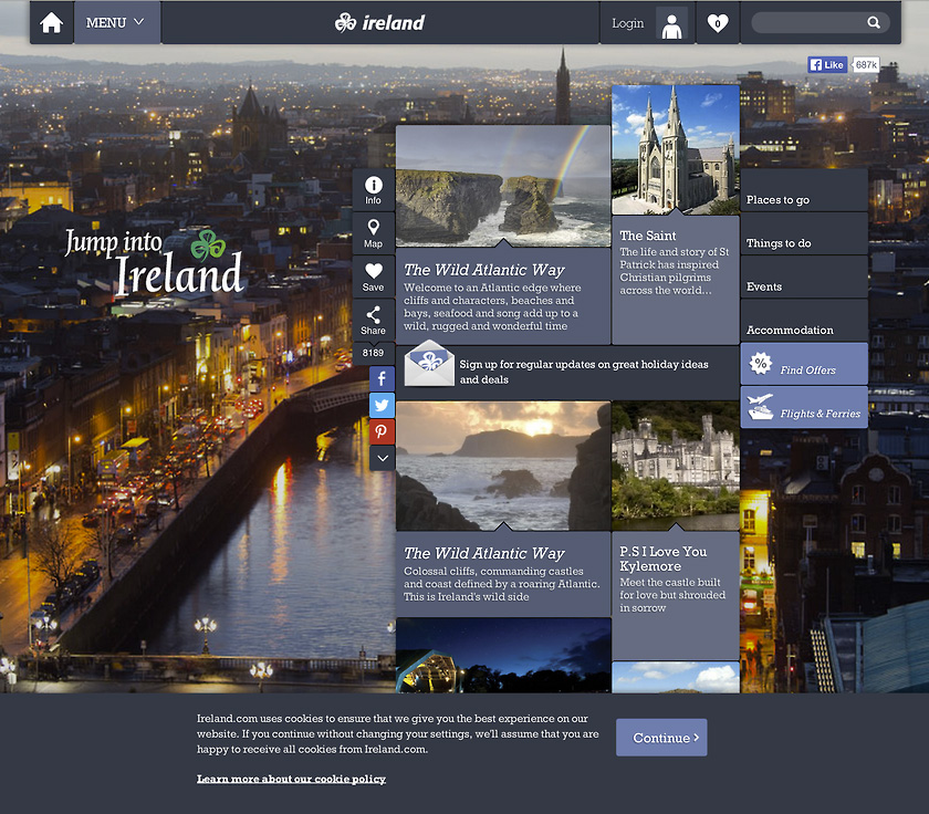 Travel Ireland - Desktop Breakpoint