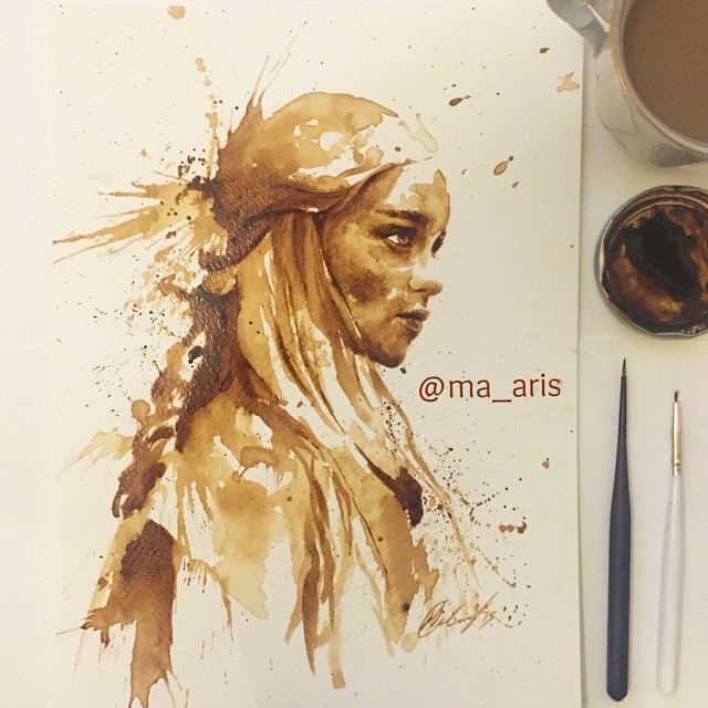 Amazing Coffee Painting by Maria A. Aristidou | Stampede: Curated