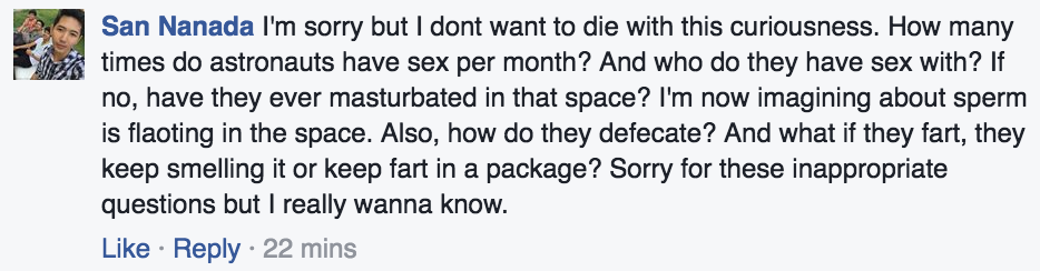 ISS Facebook Question